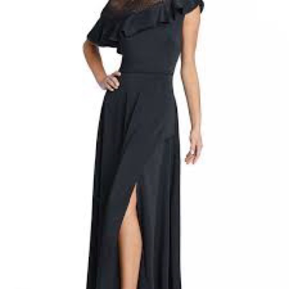 Elegant Black Ruffle Dress